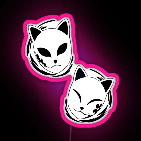 Demon Slayer Mask RGB Neon Sign