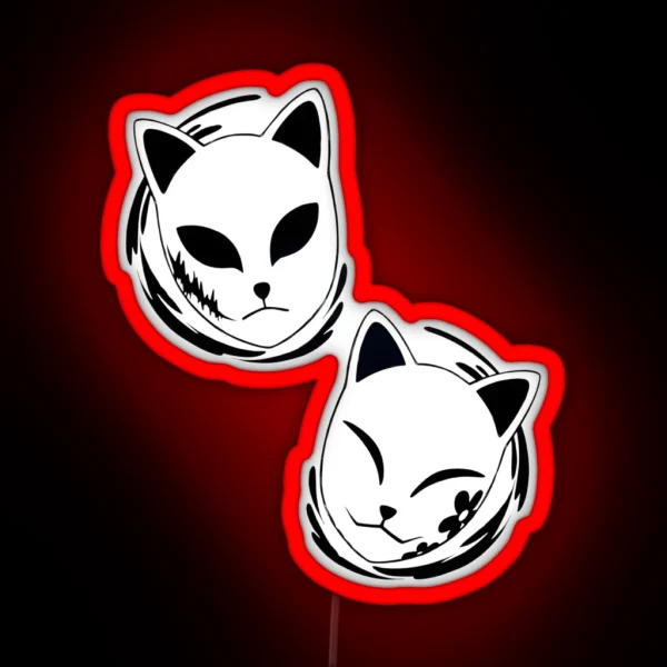 Demon Slayer Mask RGB Neon Sign