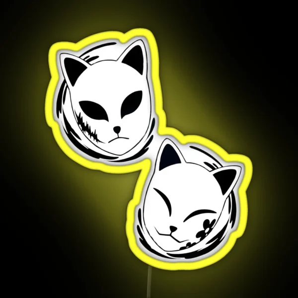 Demon Slayer Mask RGB Neon Sign