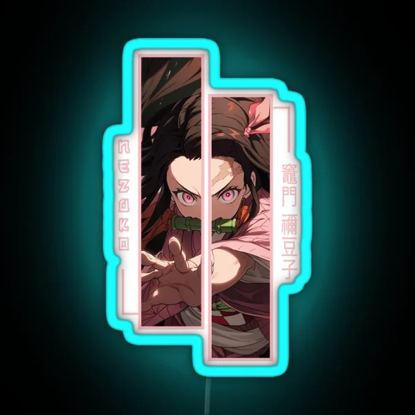 Demon Slayer Nezuko Kamado RGB Neon Sign