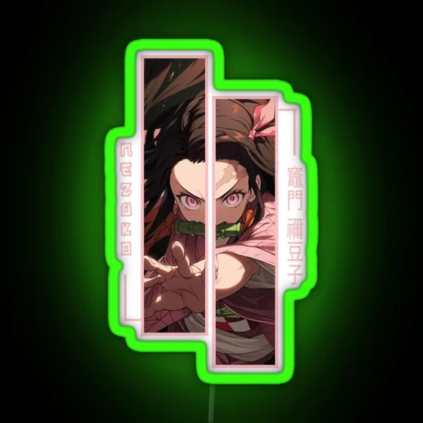 Demon Slayer Nezuko Kamado RGB Neon Sign