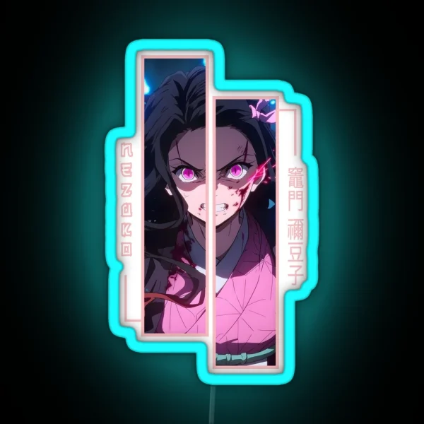 Demon Slayer Nezuko Kamado RGB Neon Sign