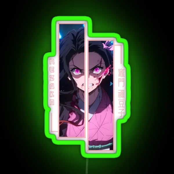 Demon Slayer Nezuko Kamado RGB Neon Sign