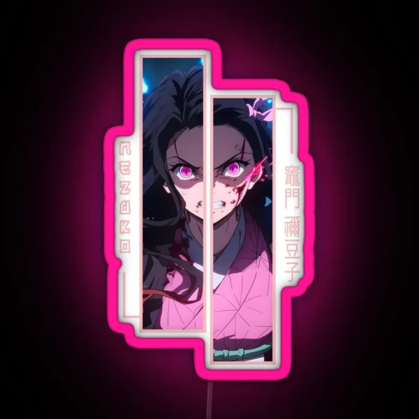 Demon Slayer Nezuko Kamado RGB Neon Sign