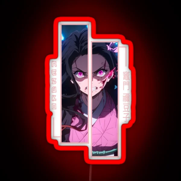 Demon Slayer Nezuko Kamado RGB Neon Sign