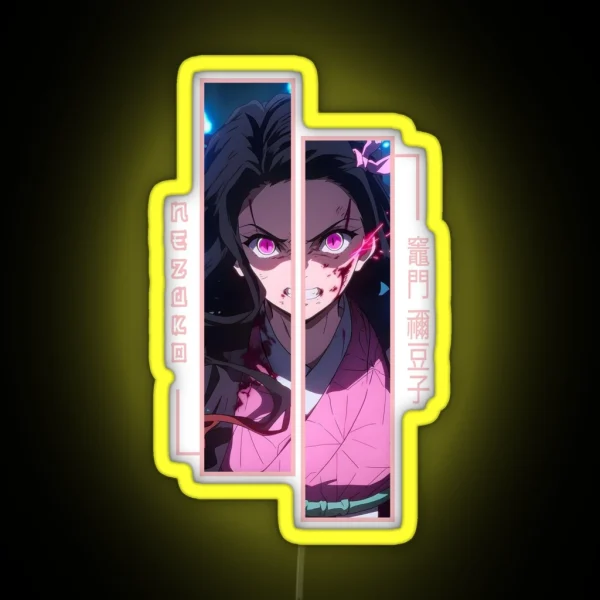 Demon Slayer Nezuko Kamado RGB Neon Sign