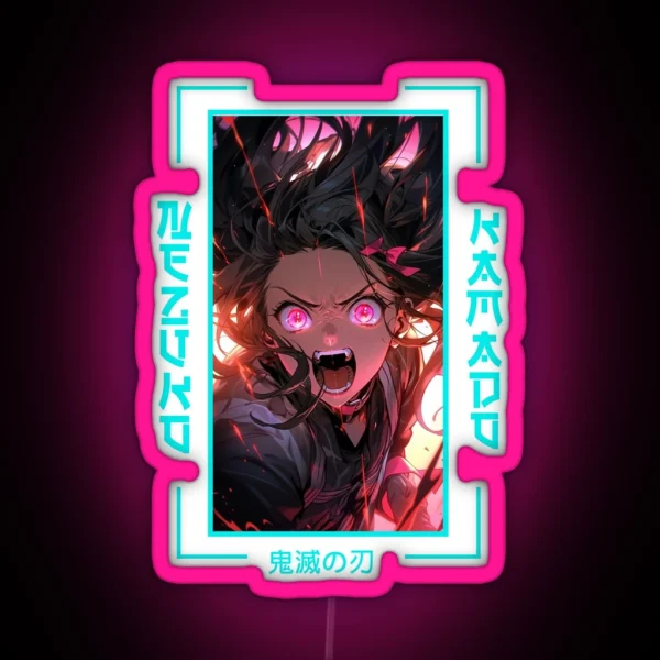 Demon Slayer Nezuko Kamado RGB Neon Sign
