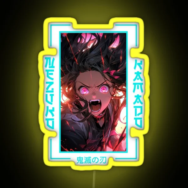 Demon Slayer Nezuko Kamado RGB Neon Sign