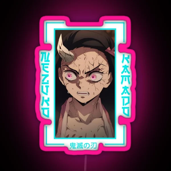 Demon Slayer Nezuko Kamado RGB Neon Sign