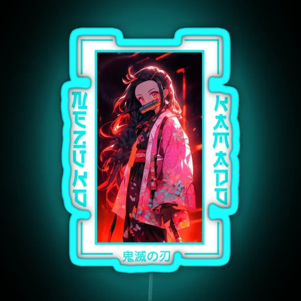 Demon Slayer Nezuko Kamado RGB Neon Sign
