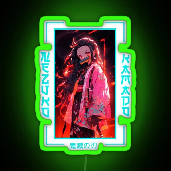 Demon Slayer Nezuko Kamado RGB Neon Sign