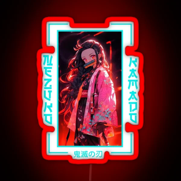 Demon Slayer Nezuko Kamado RGB Neon Sign