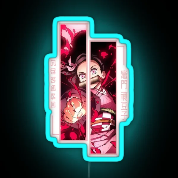 Demon Slayer Nezuko Kamado RGB Neon Sign