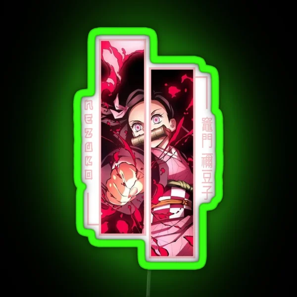 Demon Slayer Nezuko Kamado RGB Neon Sign