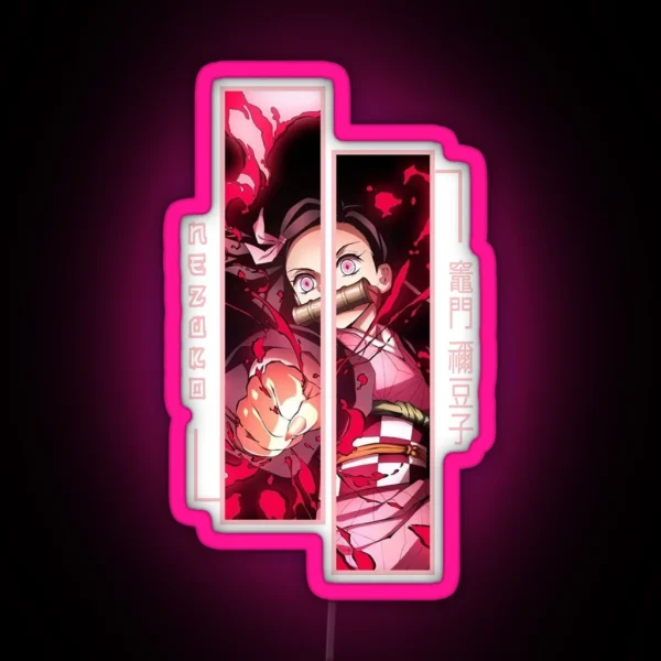 Demon Slayer Nezuko Kamado RGB Neon Sign