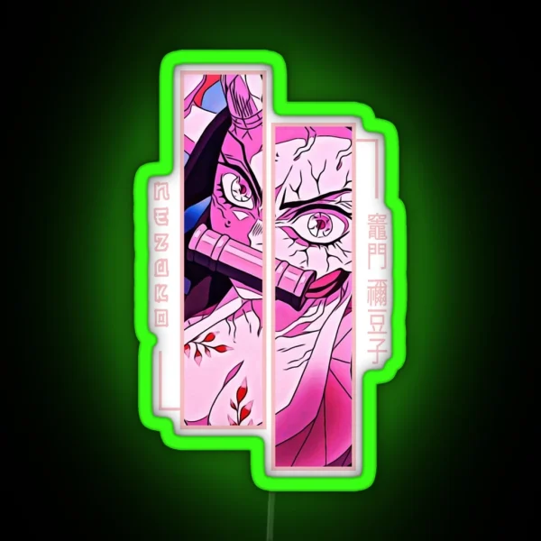 Demon Slayer Nezuko Kamado RGB Neon Sign
