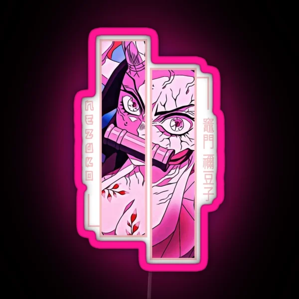 Demon Slayer Nezuko Kamado RGB Neon Sign