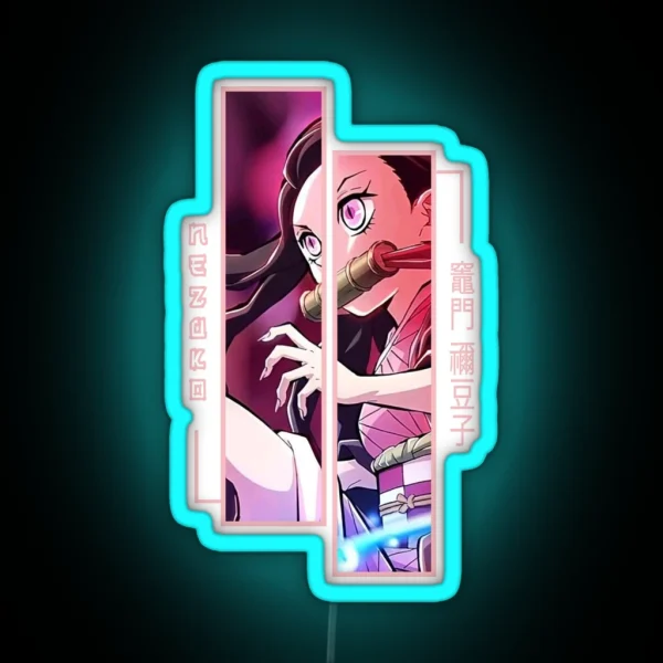 Demon Slayer Nezuko Kamado RGB Neon Sign