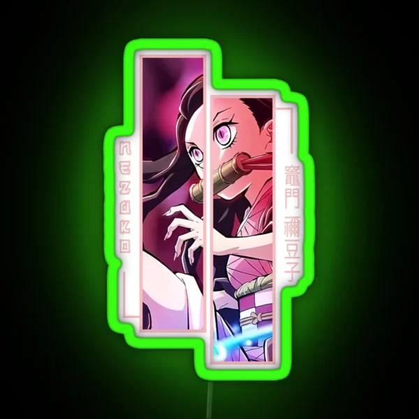 Demon Slayer Nezuko Kamado RGB Neon Sign