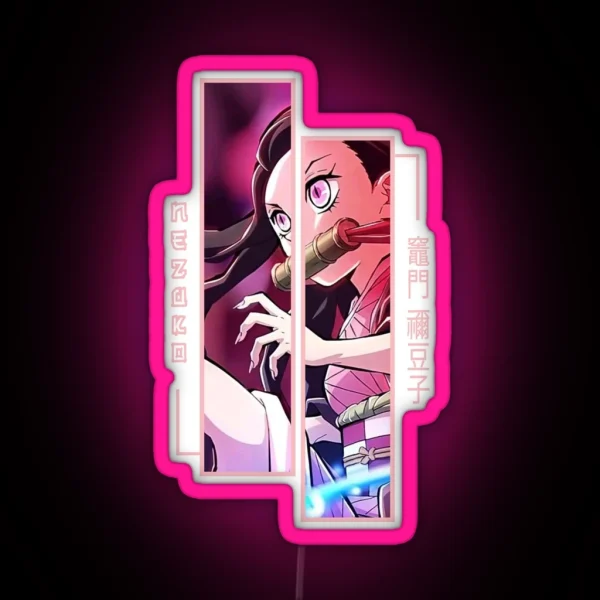 Demon Slayer Nezuko Kamado RGB Neon Sign