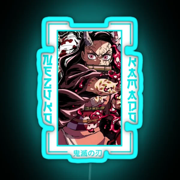 Demon Slayer Nezuko Kamado RGB Neon Sign