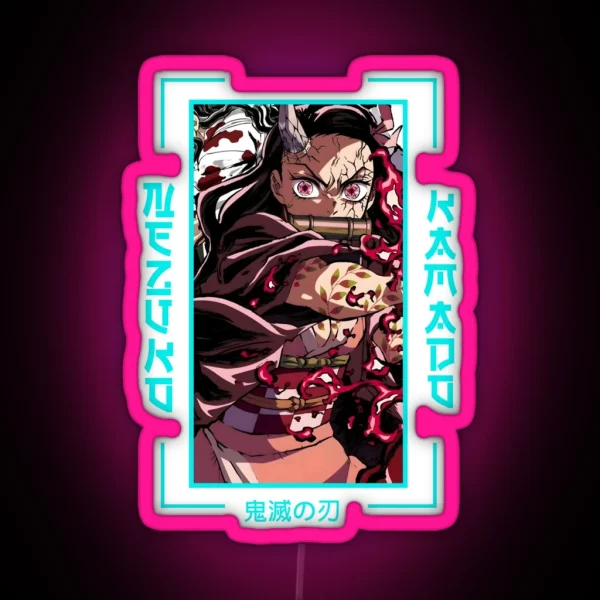 Demon Slayer Nezuko Kamado RGB Neon Sign