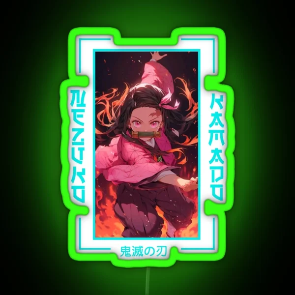 Demon Slayer Nezuko Kamado RGB Neon Sign