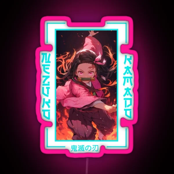 Demon Slayer Nezuko Kamado RGB Neon Sign