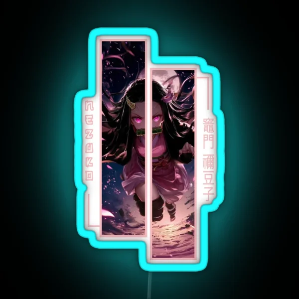 Demon Slayer Nezuko Kamado RGB Neon Sign
