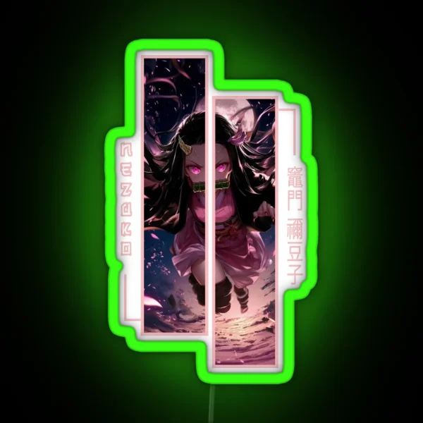 Demon Slayer Nezuko Kamado RGB Neon Sign