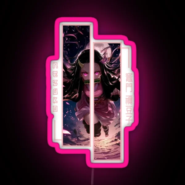 Demon Slayer Nezuko Kamado RGB Neon Sign
