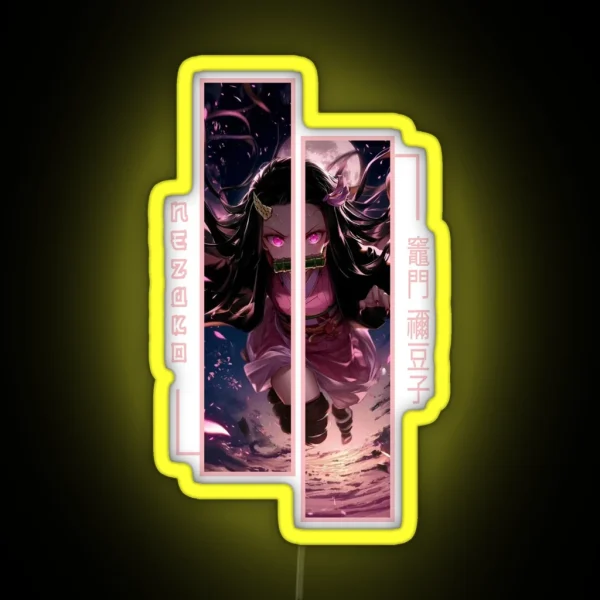 Demon Slayer Nezuko Kamado RGB Neon Sign