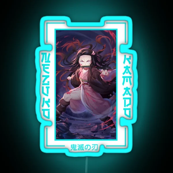 Demon Slayer Nezuko Kamado RGB Neon Sign