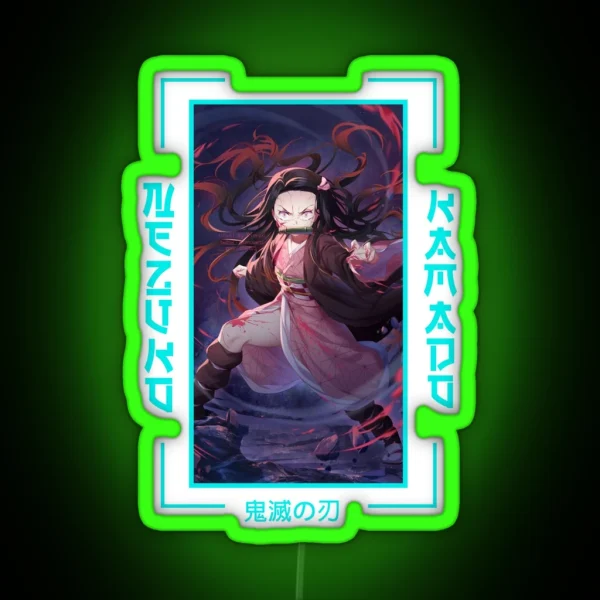 Demon Slayer Nezuko Kamado RGB Neon Sign