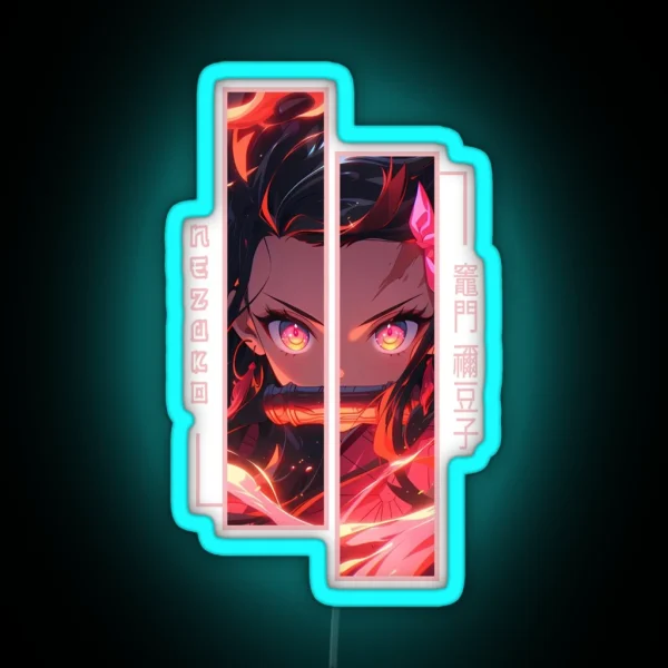 Demon Slayer Nezuko Kamado RGB Neon Sign