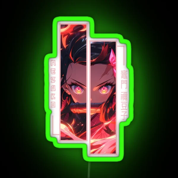 Demon Slayer Nezuko Kamado RGB Neon Sign
