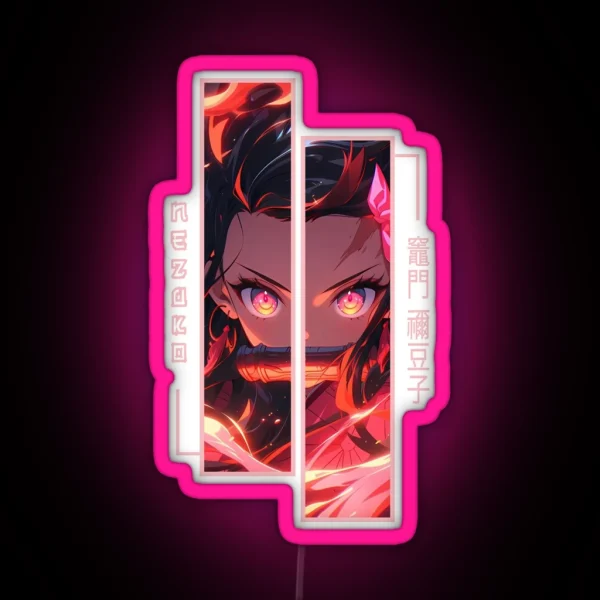 Demon Slayer Nezuko Kamado RGB Neon Sign