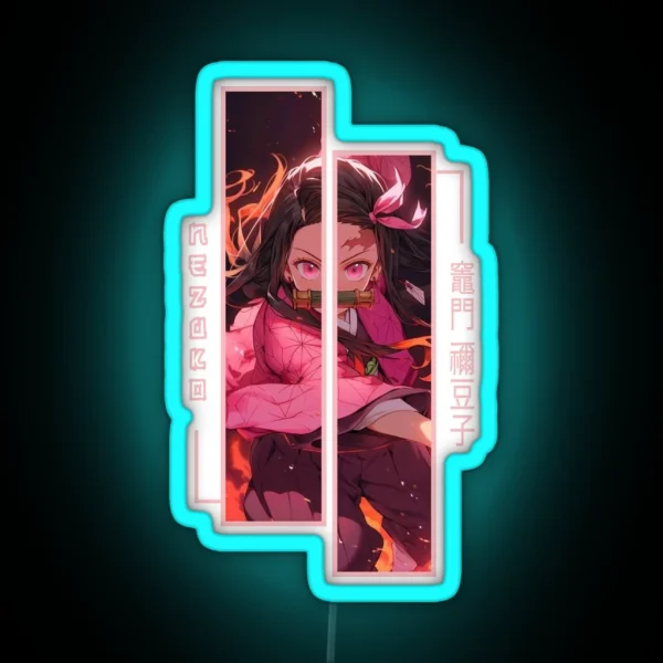 Demon Slayer Nezuko Kamado RGB Neon Sign