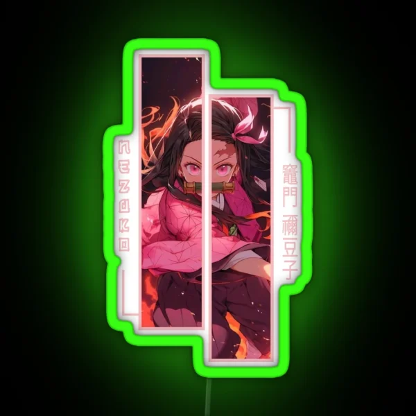 Demon Slayer Nezuko Kamado RGB Neon Sign