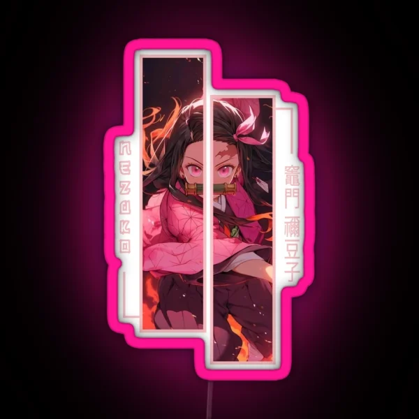 Demon Slayer Nezuko Kamado RGB Neon Sign