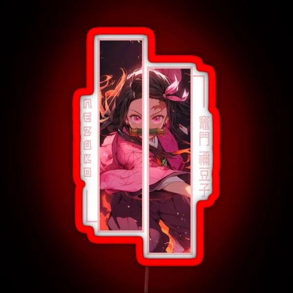Demon Slayer Nezuko Kamado RGB Neon Sign
