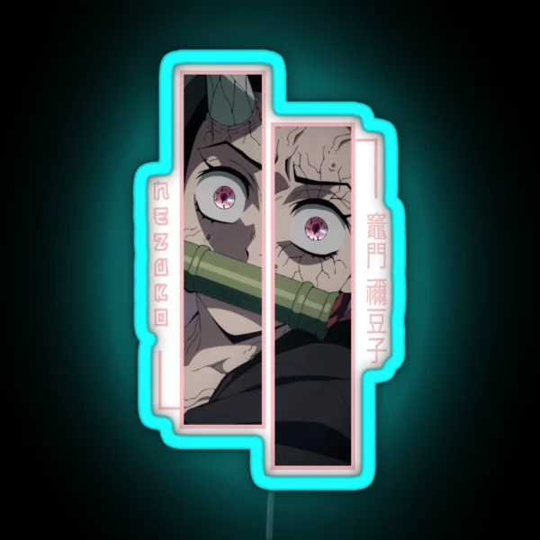Demon Slayer Nezuko Kamado RGB Neon Sign