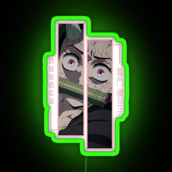 Demon Slayer Nezuko Kamado RGB Neon Sign