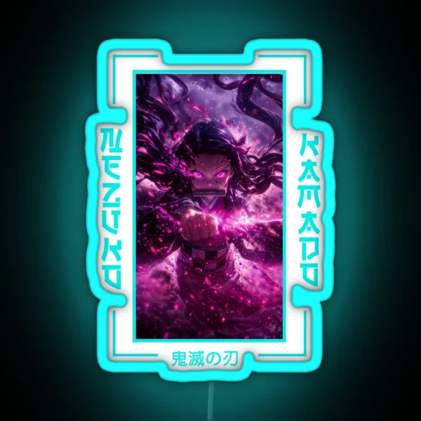 Demon Slayer Nezuko Kamado RGB Neon Sign