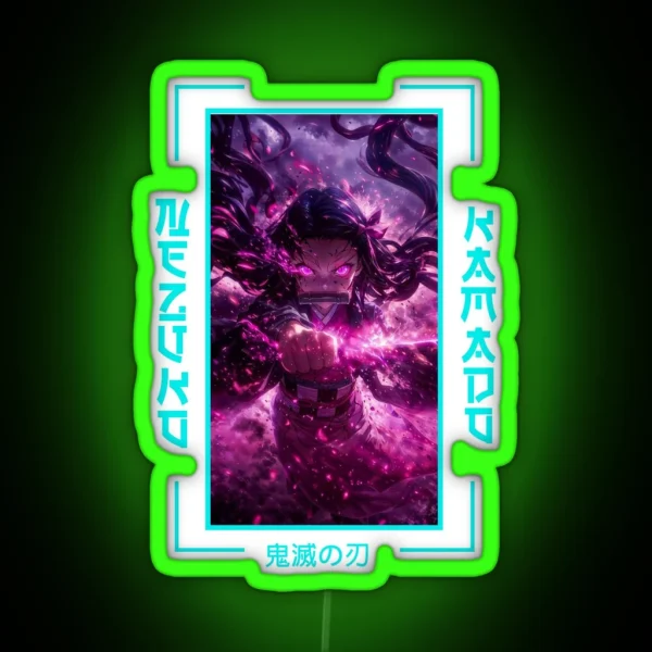 Demon Slayer Nezuko Kamado RGB Neon Sign