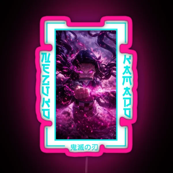 Demon Slayer Nezuko Kamado RGB Neon Sign