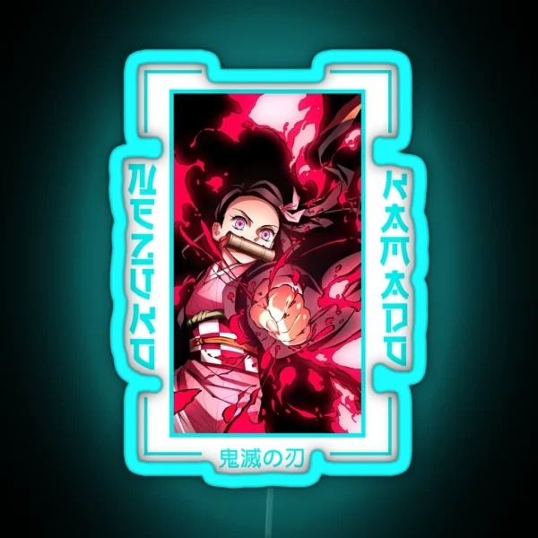 Demon Slayer Nezuko Kamado RGB Neon Sign