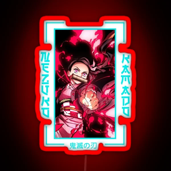 Demon Slayer Nezuko Kamado RGB Neon Sign