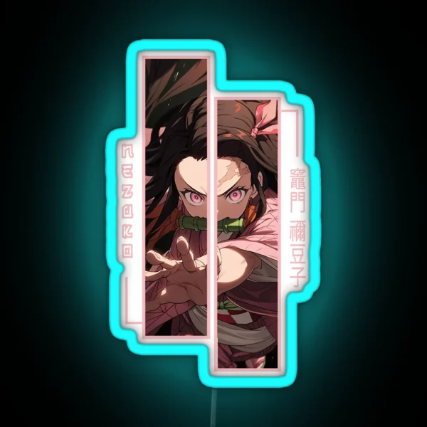 Demon Slayer Nezuko Kamado RGB Neon Sign