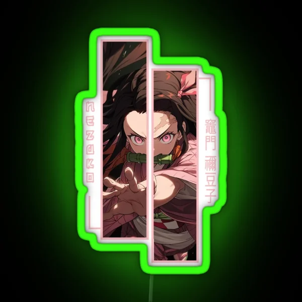 Demon Slayer Nezuko Kamado RGB Neon Sign